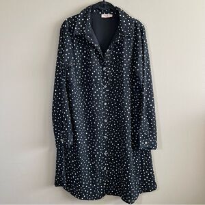 ✨ Full Moon Maternity Polka Dot Black White Dress Large